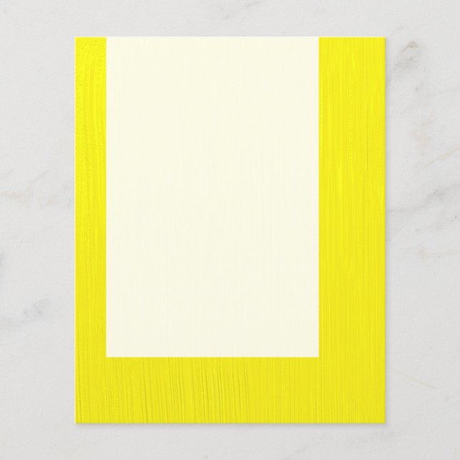 Prospectus 11,4 Cm X 14,2 Cm Panneau 043 - Jaune peint (Devant)