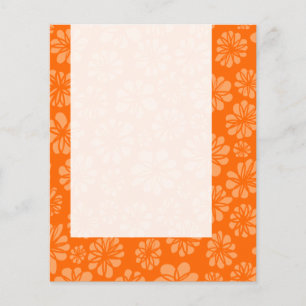 Prospectus 11,4 Cm X 14,2 Cm Panneau 051 - Orange Floral
