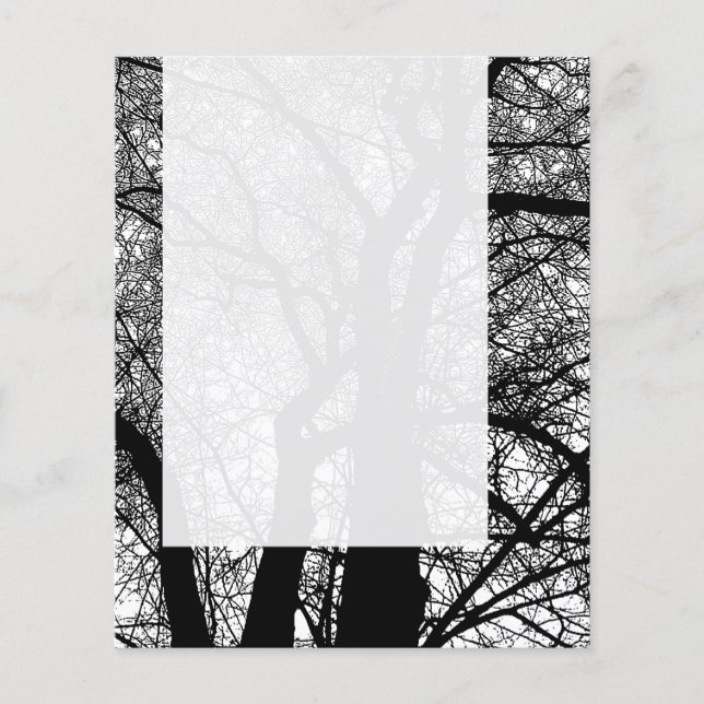 Prospectus 11,4 Cm X 14,2 Cm Panneau 054 - Arbre à contraste élevé (Devant)