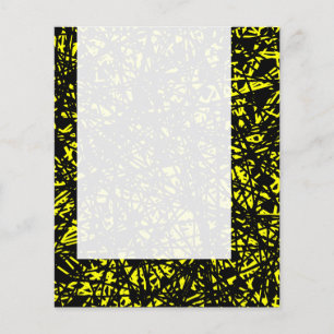 Prospectus 11,4 Cm X 14,2 Cm Panneau 067 - Lignes Abstraites - Jaune