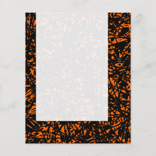 Prospectus 11,4 Cm X 14,2 Cm Panneau 071 - Lignes Abstraites - Orange