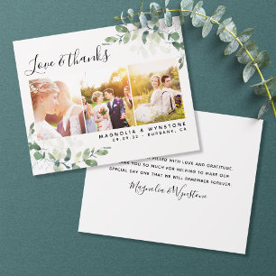 Prospectus 11,4 Cm X 14,2 Cm PAPER Photo Eucalyptus Mariage Merci