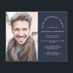 Prospectus 11,4 Cm X 14,2 Cm PAPER Photo Man 21st Birthday Party Navy Invite<br><div class="desc">PAPER | Photo Man 21st Birthday Party Navy Invitation. A great value PAPER (not card) alternative WITHOUT ENVELOPES at SMALLER size 4.5” x 5.6” and at a budget price. (Standard A6 envelopes are the nearest size to fit). A fully customisable design, simply replace the sample photo with your own and...</div>