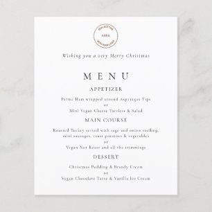 Prospectus 11,4 Cm X 14,2 Cm PAPIER Business Logo Menu Christmas Party