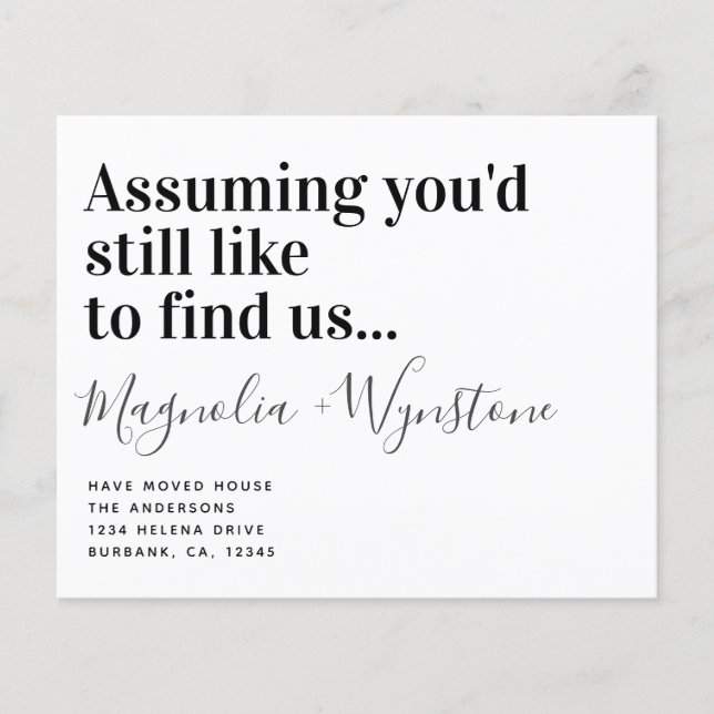 Prospectus 11,4 Cm X 14,2 Cm PAPIER Funny Moving House Faire-part (Devant)