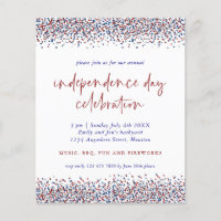 PAPIER Parties scintillant Rouge Bleu Juillet 4 Jo