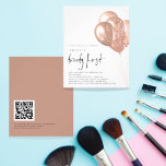 Prospectus 11,4 Cm X 14,2 Cm PAPIER Rose Gold Ballons QR Code 21ème Partie<br><div class="desc">Ballons Rose papier or QR Code 21st Invitation de partie. Une alternative PAPER (pas de carte) de grande valeur SANS ENVELOPPES à la taille plus petite 4, 5" x 5, 6" et à un prix réduit. (Les enveloppes A6 standard sont la taille la plus proche à adapter). Cette version de...</div>