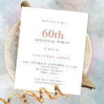 Prospectus 11,4 Cm X 14,2 Cm PAPIER Simple Texte Blush 60e Invitation anniversa<br><div class="desc">PAPER Simple Texte Blush Invitation 60e anniversaire. Une alternative de 4, 5 x 5, 6 pouces entièrement personnalisable,  rapport qualité/prix PAPER,  pas de carte,  fournie SANS enveloppe (A6 sont la taille la plus proche à adapter).</div>