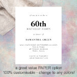 Prospectus 11,4 Cm X 14,2 Cm PAPIER Texte simple N'importe quelle couleur 60e a<br><div class="desc">PAPIER Texte simple Noir et blanc ou toute couleur Invitation anniversaire 60e anniversaire. Une alternative de 4, 5 x 5, 6 pouces entièrement personnalisable,  rapport qualité/prix PAPER,  pas de carte,  fournie SANS enveloppe (A6 sont la taille la plus proche à adapter).</div>