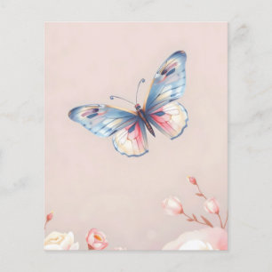 Prospectus 11,4 Cm X 14,2 Cm papillon pastel