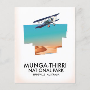 Prospectus 11,4 Cm X 14,2 Cm Parc national de Munga-Thirri Birdsville Australie