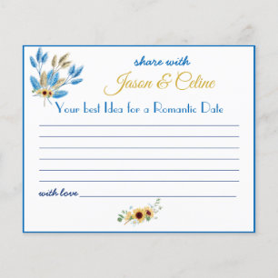 Prospectus 11,4 Cm X 14,2 Cm Partager une idée de date pour une Fête des mariée