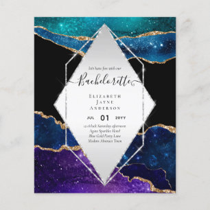 PROSPECTUS 11,4 CM X 14,2 CM PARTIES SCINTILLANT BUDGÉTAIRE AGATE BACHELORETTE