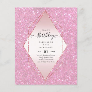 Prospectus 11,4 Cm X 14,2 Cm PARTIES SCINTILLANT BUDGÉTAIRE Glam Foil Plutôt Fi