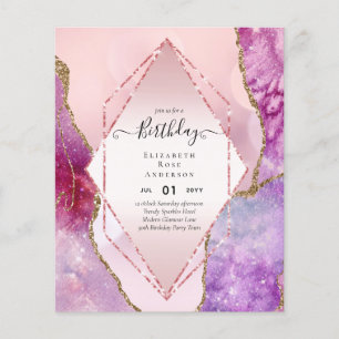 Prospectus 11,4 Cm X 14,2 Cm PARTIES SCINTILLANT BUDGÉTAIRE Glam Foil Plutôt Fi
