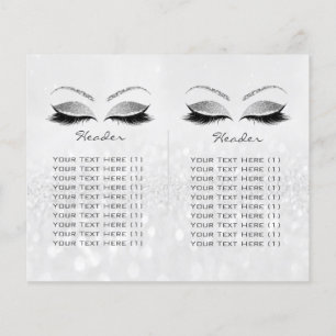 Prospectus 11,4 Cm X 14,2 Cm Parties scintillant d'argent maquillage Lash des y
