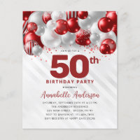 Parties scintillant de ballons d'argent rouge bon