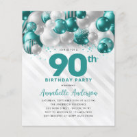 Parties scintillant de ballons d'argent Turquoise 