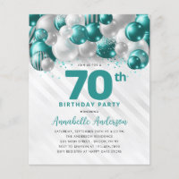 Parties scintillant de ballons d'argent Turquoise