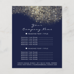 Prospectus 11,4 Cm X 14,2 Cm Parties scintillant d'or Confetti Blue Navy Maroon