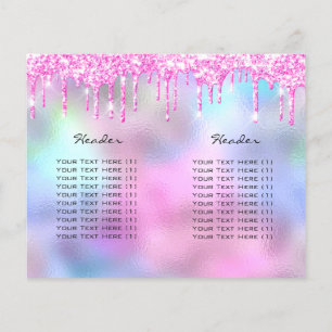 Prospectus 11,4 Cm X 14,2 Cm Parties scintillant étincelle maquillage oeil lash