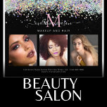 Prospectus 11,4 Cm X 14,2 Cm Parties scintillant holographique maquillage Artis<br><div class="desc">Holographie Parties scintillant maquillage Artiste photo Flyer noir</div>
