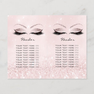 Prospectus 11,4 Cm X 14,2 Cm Parties scintillant rose maquillage Lash prix dépl