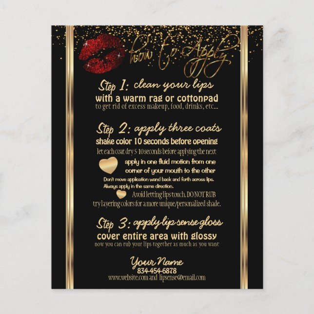 Prospectus 11,4 Cm X 14,2 Cm Parties scintillant rouge cannelle Instructions 💋 (Devant)