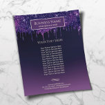 Prospectus 11,4 Cm X 14,2 Cm Parties scintillant violet moderne Drives Beauté S<br><div class="desc">Parties scintillant violet moderne Drips salon de beauté & Brochures Spas.</div>