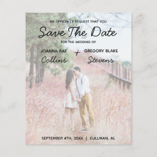 Prospectus 11,4 Cm X 14,2 Cm Pas de thème, faire un budget Photo Save The Date