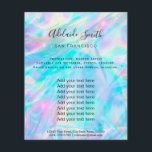 Prospectus 11,4 Cm X 14,2 Cm pastel FAUX holographic iridescent<br><div class="desc">beauty salon professional makeup artist flyer</div>