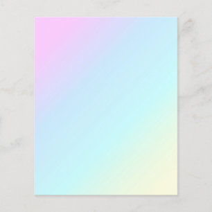 PROSPECTUS 11,4 CM X 14,2 CM PASTEL RAINBOW GRADIENTS COLORÉS MUR ARRIÈRE - PLA