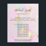 Prospectus 11,4 Cm X 14,2 Cm pastel rose opale flyer design photo<br><div class="desc">salon de beauté professionnel maquillage artiste flyer</div>