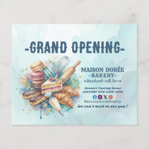 Prospectus 11,4 Cm X 14,2 Cm Pâtissier Boulangerie Traiteur Ouverture Grand Mag