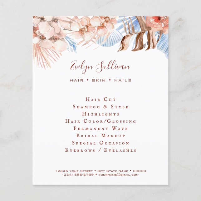 Prospectus 11,4 Cm X 14,2 Cm Pêche et prospectus tropical bleu (Devant)