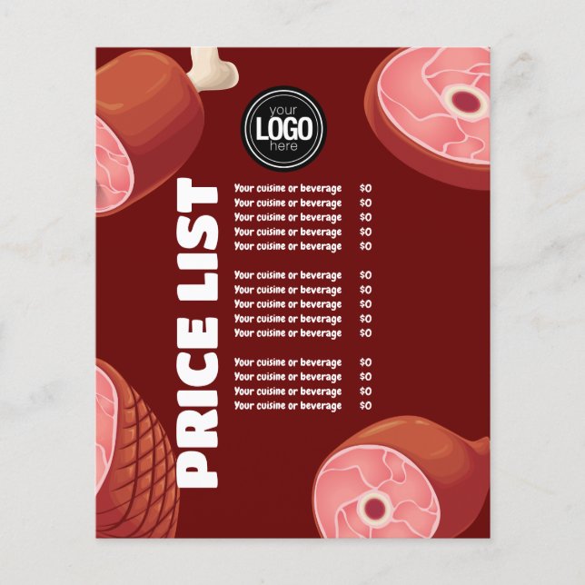 Prospectus 11,4 Cm X 14,2 Cm Personnaliser l'entreprise | Boutique (Devant)