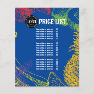 Prospectus 11,4 Cm X 14,2 Cm Personnaliser l'entreprise   Société de fruits tro