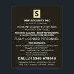 Prospectus 11,4 Cm X 14,2 Cm Personnel de sécurité élégant et professionnel Adj<br><div class="desc">Personnel De Sécurité Sleek Et Professionnel Publicité Flyers Par Le Magasin Carte de visite.</div>