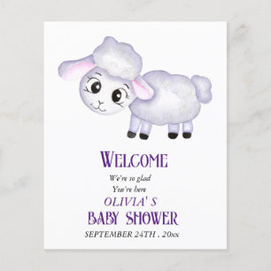 Prospectus 11,4 Cm X 14,2 Cm Petit Baby shower mouton d'agneau