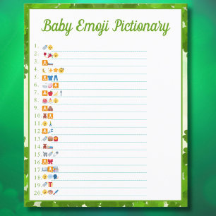 Prospectus 11,4 Cm X 14,2 Cm Petit Lucky One Shamrock Baby Emoji Pictionary