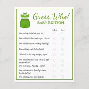 Prospectus 11,4 Cm X 14,2 Cm Petit Lucky Un Shamrock Baby Girl Devine Qui Bébé