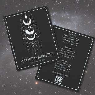 Prospectus 11,4 Cm X 14,2 Cm Phases de la Lune céleste Code QR spirituel mystiq