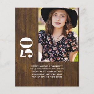 Prospectus 11,4 Cm X 14,2 Cm PHOTO ANNIVERSAIRE INVITATION 50ème 21ème 18ème 16