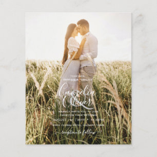 Prospectus 11,4 Cm X 14,2 Cm PHOTO BUDGET TOUT-EN-1 Mariage OVERLAY Plum Purple