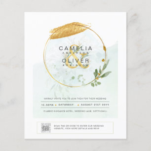 Prospectus 11,4 Cm X 14,2 Cm PHOTO BUDGÉTAIRE DE L'ÉCOLOGIE Faire-part de maria