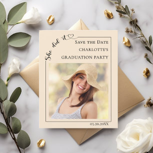 Prospectus 11,4 Cm X 14,2 Cm Photo Champagne moderne Faire part de remise des d