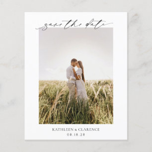 Prospectus 11,4 Cm X 14,2 Cm Photo classique Elégant Budget Mariage Enregistrer