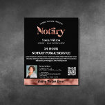 Prospectus 11,4 Cm X 14,2 Cm Photo de code QR de l'agent de signature du notair<br><div class="desc">Un flyer notaire mobile moderne et élégant avec typographie de script de calligraphie et stylo plume avec arrière - plan agate. Idéal pour les notaires,  professionnels,  avocats,  agents de prêts,  agents hypothécaires... ajoutez votre photo.</div>