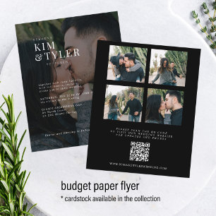 Prospectus 11,4 Cm X 14,2 Cm Photo du budget moderne faire-part de mariage de c