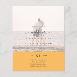 Prospectus 11,4 Cm X 14,2 Cm PHOTO moderne TEXTE GLOBAL Budget Mariage